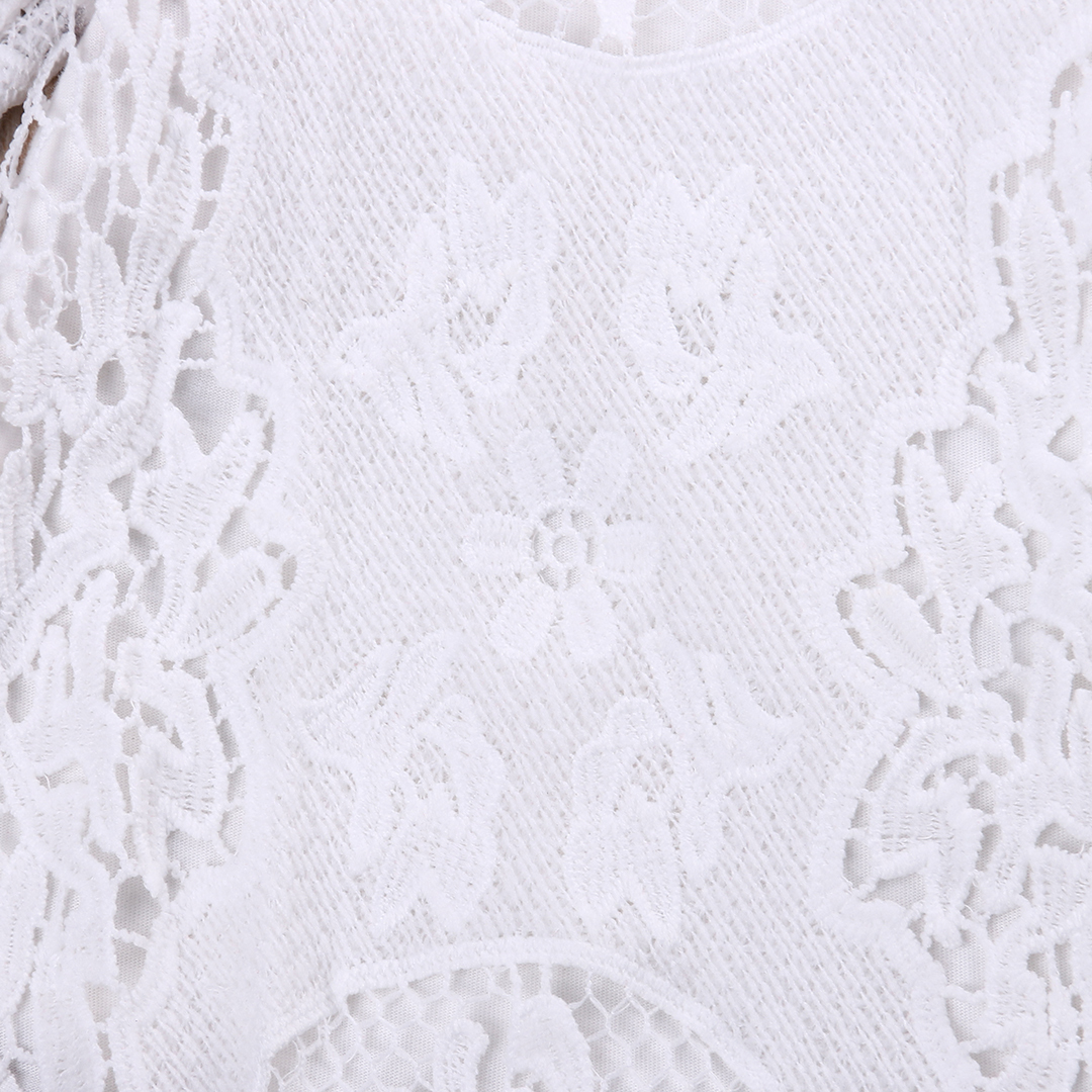 Summer Baby Girls White Ruffles Sleeve Lace Romper Infant Baby Elegant Lace Jumpsuit Clothes Sunsuit Outfits 201027