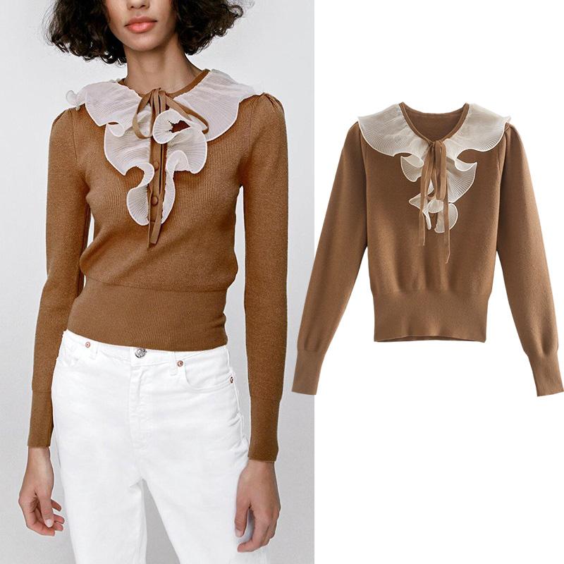 Afeenyrk Winter Women Knitting Sweater High Street Bow Corrugated Stitching Tied Casual Slim Chic Pullover Tops SW026, As pic
Afeenyrk Winter Women Knitting Sweater High Street Bow Corrugated Stitching Tied Casual Slim Chic Pullover Tops SW026, As pic