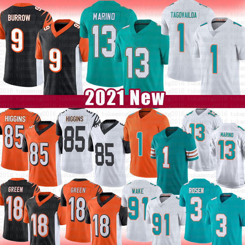 13 Dan Marino 9 Joe Burrow football Jersey Tua Tagovailoa 18 A.J. Green 85 Tee Higgins 91 Cameron Wake 3 Josh Rosen jerseys
13 Dan Marino 9 Joe Burrow football Jersey Tua Tagovailoa 18 A.J. Green 85 Tee Higgins 91 Cameron Wake 3 Josh Rosen jerseys
