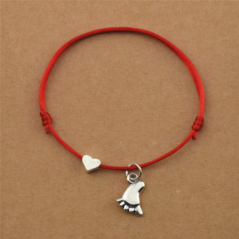 Handmade Red String Cords Heart Baby Footprint Foot Charms Bracelets for Women Girls Wife Baby Jewelry Gifts
Handmade Red String Cords Heart Baby Footprint Foot Charms Bracelets for Women Girls Wife Baby Jewelry Gifts