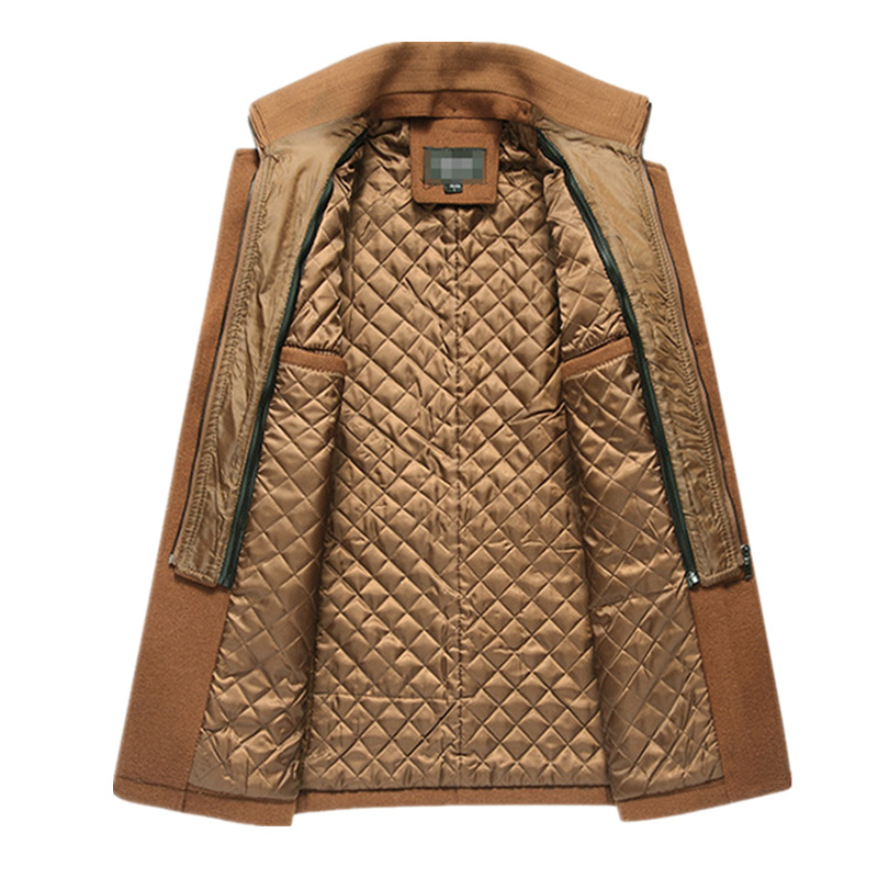 FGKKS Men Winter Wool Coat Men's Fashion Warm Thick Comfortable Wool Blends Woolen Pea Coat Male Trench Coat Overcoat 201128