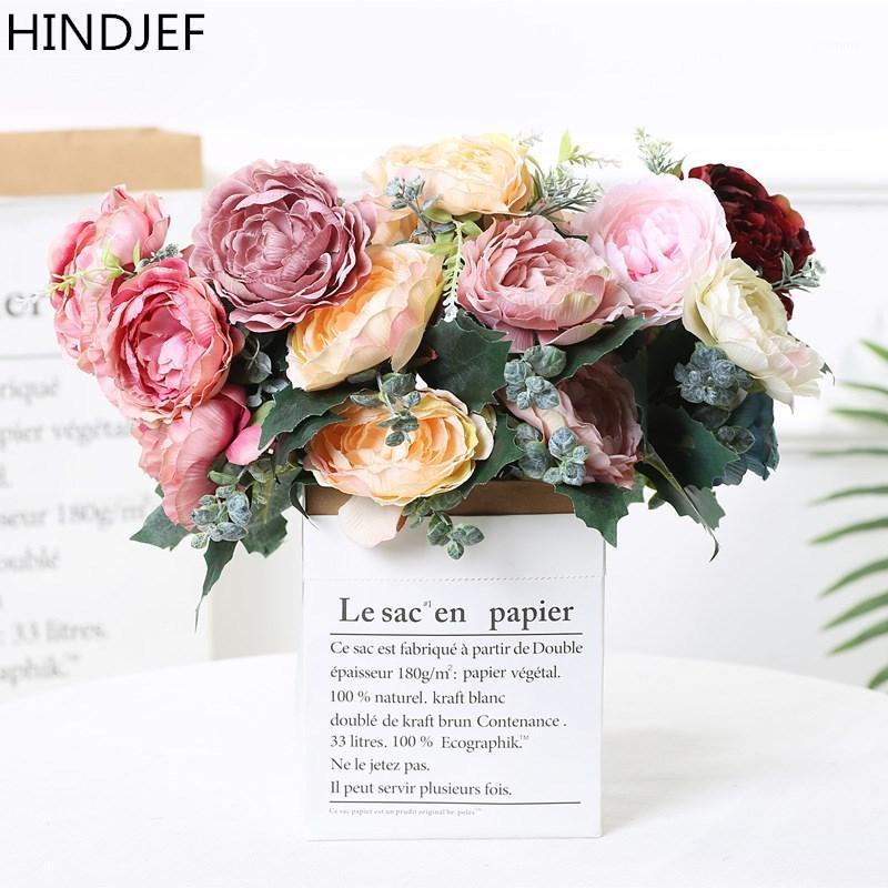 HINDJEF 5 artificial silk flower European decorative peony large bouquet decoration party wedding fake flower1, Purple
HINDJEF 5 artificial silk flower European decorative peony large bouquet decoration party wedding fake flower1, Purple