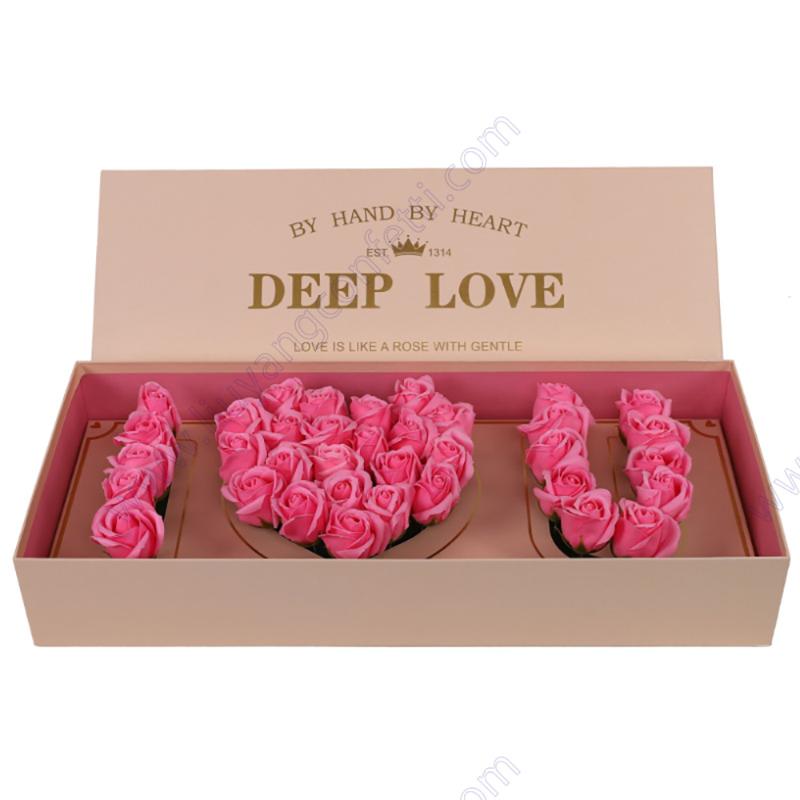 Decorative Flowers & Wreaths Valentines Day I Love You Rose Flower Gift Box Creative Set Basket Lover Mug Ladies Custom Packaging Kraft Birt