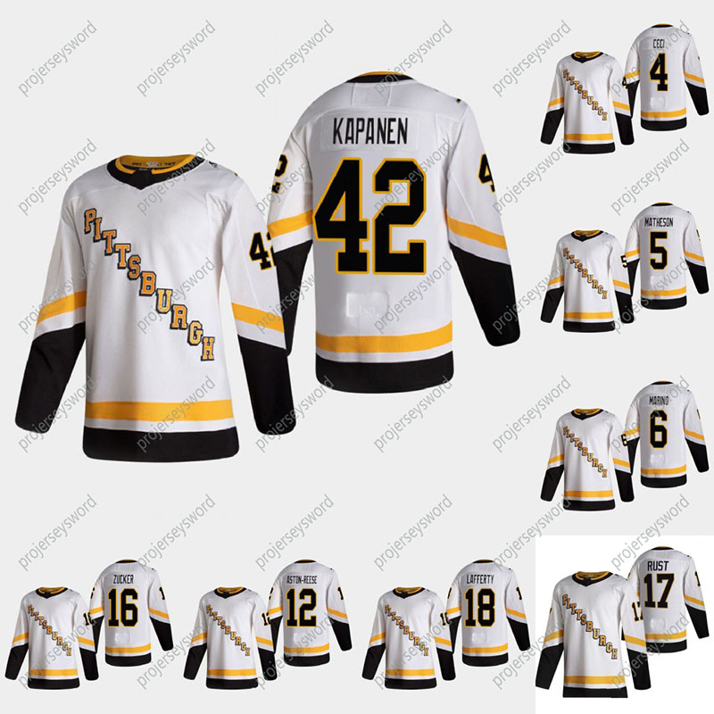 Kasperi Kapanen 2021 Reverse Retro Jersey Pittsburgh Penguins Cody Ceci Mike Matheson John Marino Sam Lafferty Kasperi Kapanen Teddy Blueger, 8 brian dumoulin
Kasperi Kapanen 2021 Reverse Retro Jersey Pittsburgh Penguins Cody Ceci Mike Matheson John Marino Sam Lafferty Kasperi Kapanen Teddy Blueger, 8 brian dumoulin