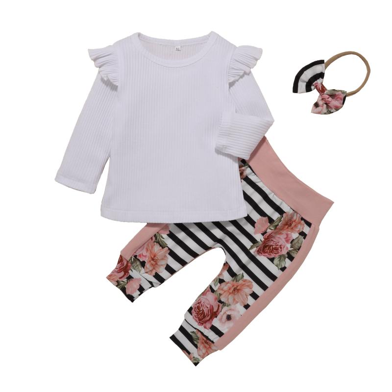 OPPERIAYA 3Pcs Newborn Casual Style Outfits Baby Sleeve Round Neck Pullover Tops Flower Striped Trousers Bowknot Headband, Multi
OPPERIAYA 3Pcs Newborn Casual Style Outfits Baby Sleeve Round Neck Pullover Tops Flower Striped Trousers Bowknot Headband, Multi