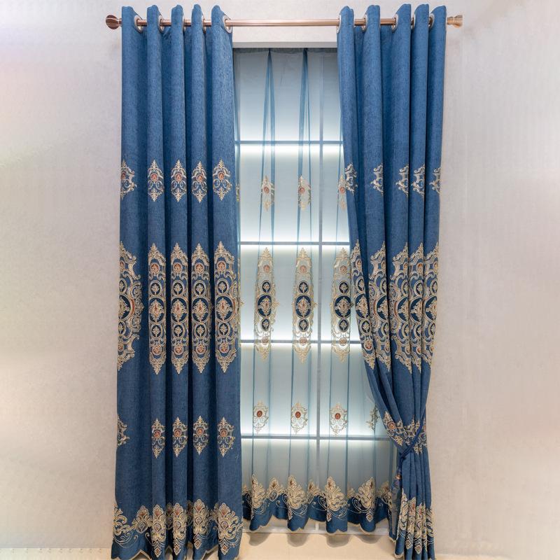 New luxury chenille embroidered curtains finished custom for living room high quality pink blue curtains for bedroom girls room, Tulle
New luxury chenille embroidered curtains finished custom for living room high quality pink blue curtains for bedroom girls room, Tulle