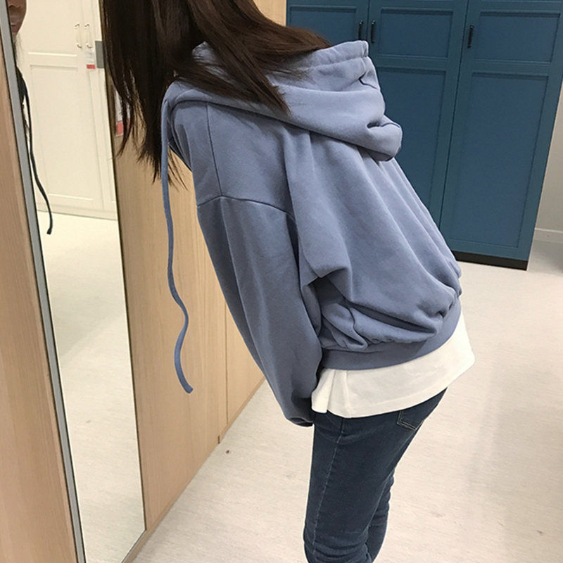 autumn winter velvet oversize hoodies women zip-up sweatshirt harajuku streetwear loose Cotton clothes korean style tops 201204