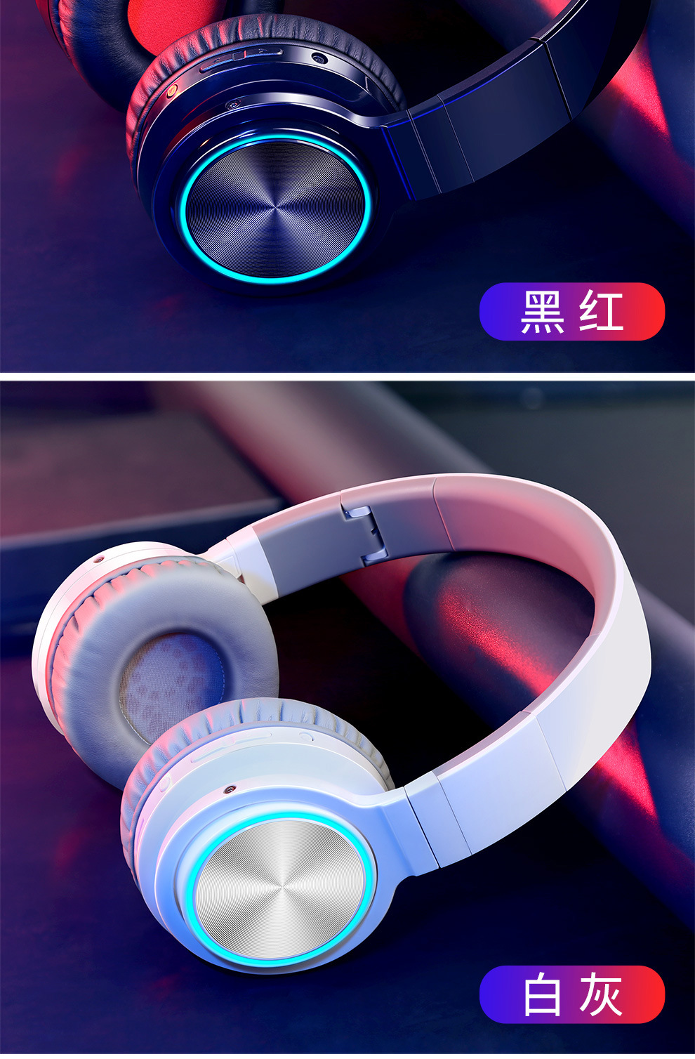 B12 Bluetooth Headphones Over Ear with Mic 36H Playtime SNR Sensitivity 108dB,Distortion Degree 3%,Hi-Fi Stereo Bluetooth 5.0 Supoort TF Car