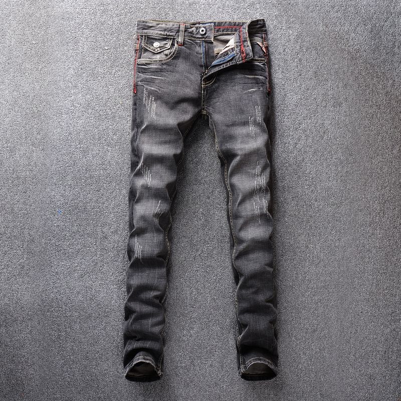 2021 New Italian Style Fashion Black Gray Slim Fit Ripped Men Vintage Designer Denim Pants Streetwear Hip Hop Jeans Homme 9yo4
2021 New Italian Style Fashion Black Gray Slim Fit Ripped Men Vintage Designer Denim Pants Streetwear Hip Hop Jeans Homme 9yo4