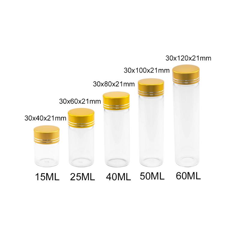 12Pcs Hyaline Glass Bottles Empty 15ml 25ml 40ml 50ml 60ml Process Pot Golden Tangent of Spiral Plastic Cover Fashion Vials
12Pcs Hyaline Glass Bottles Empty 15ml 25ml 40ml 50ml 60ml Process Pot Golden Tangent of Spiral Plastic Cover Fashion Vials