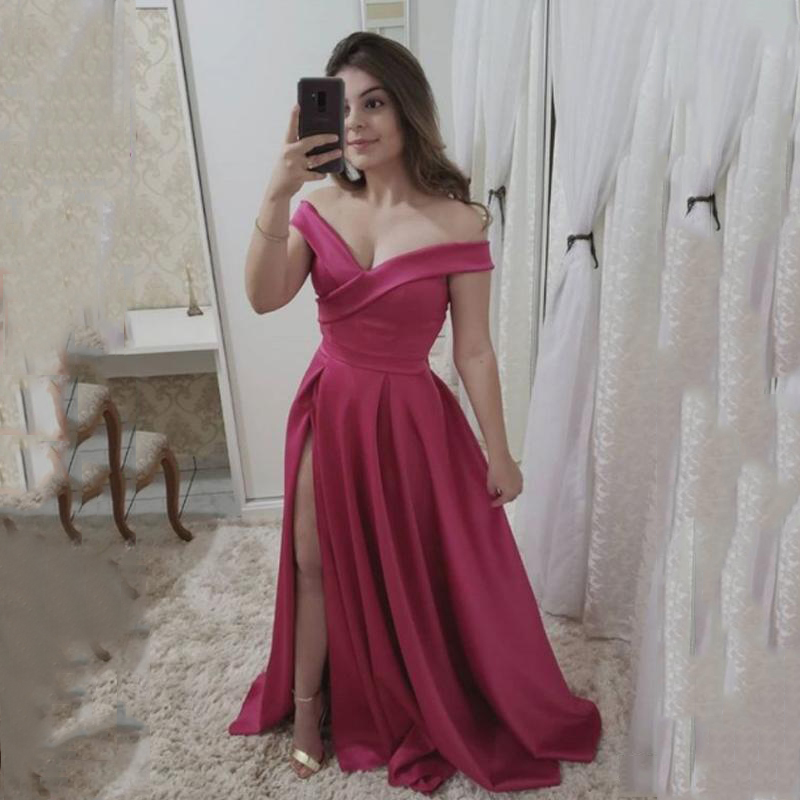 Off Shoulder Split Long Evening Dresses 2021 with Short Sleeves Lace Up Back Satin Sweep Train Fromal Prom Party Gowns, Gold
Off Shoulder Split Long Evening Dresses 2021 with Short Sleeves Lace Up Back Satin Sweep Train Fromal Prom Party Gowns, Gold