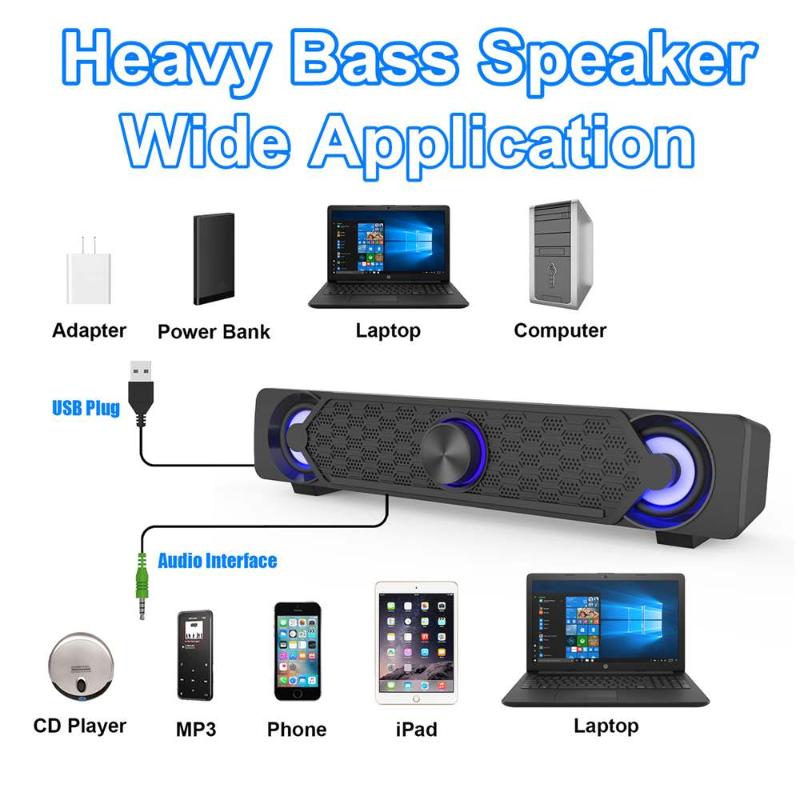 Smalody Computer Speaker 10W HiFi Stereo Subwoofer USB Powered Music Player AUX Soundbar LED Light Effect Speaker PC Smartphone
Smalody Computer Speaker 10W HiFi Stereo Subwoofer USB Powered Music Player AUX Soundbar LED Light Effect Speaker PC Smartphone