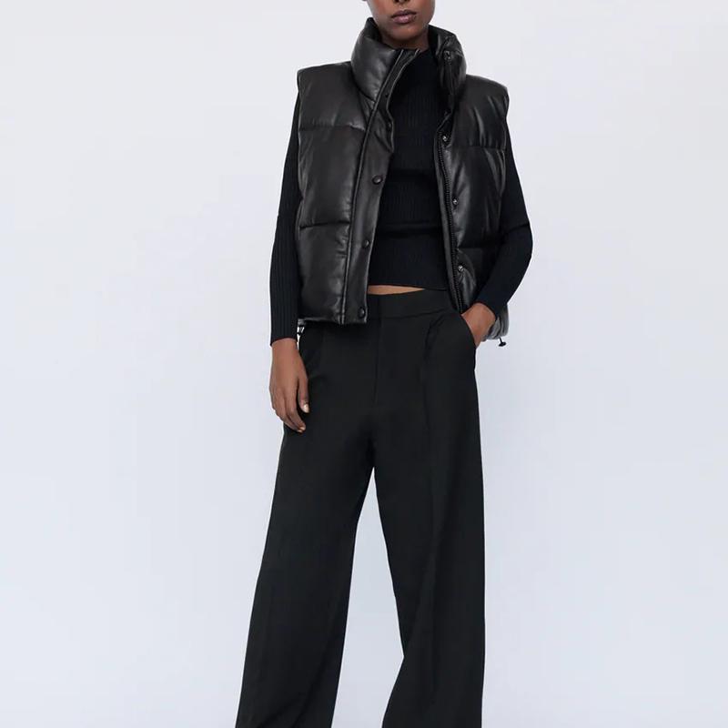 Malina Stand Collar Vests Women Fashion Zipper Black PU Leather Coats Women Elegant Autumn Winter Short Vests Female Ladies IAC, Vs1231
Malina Stand Collar Vests Women Fashion Zipper Black PU Leather Coats Women Elegant Autumn Winter Short Vests Female Ladies IAC, Vs1231