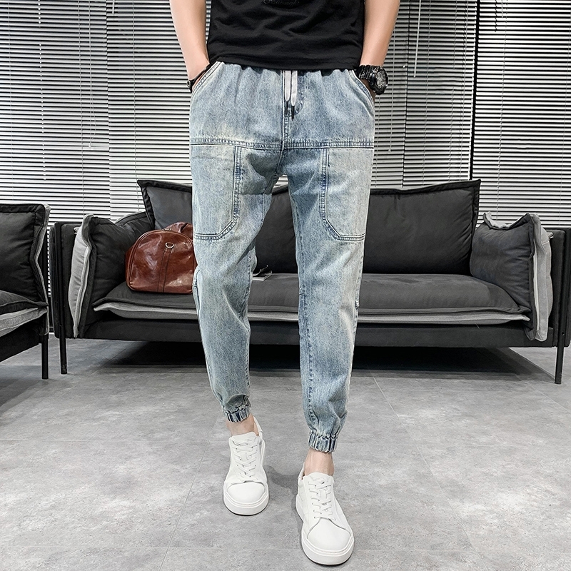 Summer Thin Men Jeans Korean Slim Fit Denim Harem Pants Men All Match Streetwear Joggers Casual Jeans For Men Clothing 34 201111