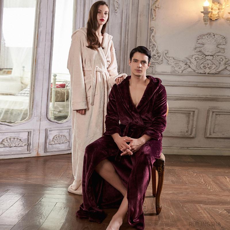 Men Women Extra Long Flannel Bath Robe Thick Warm Winter Hooded Bathrobe Plus Size Bride Wedding Bridesmaid Robes Dressing Gown1, Men belt robe white 
Men Women Extra Long Flannel Bath Robe Thick Warm Winter Hooded Bathrobe Plus Size Bride Wedding Bridesmaid Robes Dressing Gown1, Men belt robe white