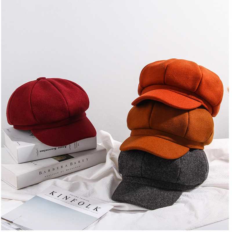 2020 combination new solid color woolen hat female autumn and winter wild British painter hat short brim octagonal beret, Octagonal hat 3
2020 combination new solid color woolen hat female autumn and winter wild British painter hat short brim octagonal beret, Octagonal hat 3