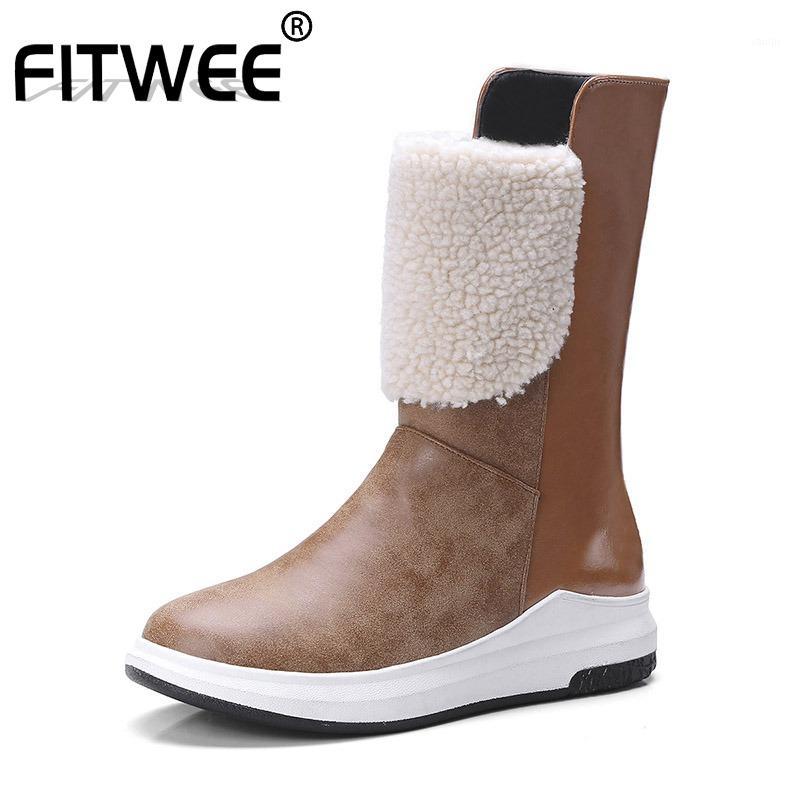 FITWEE 2020 Warm Women Mid Calf Boots Winter Outdoor Comfortable Flats Shoes Leisure Daily Women Fur Footwear Size 33-431, Black
FITWEE 2020 Warm Women Mid Calf Boots Winter Outdoor Comfortable Flats Shoes Leisure Daily Women Fur Footwear Size 33-431, Black