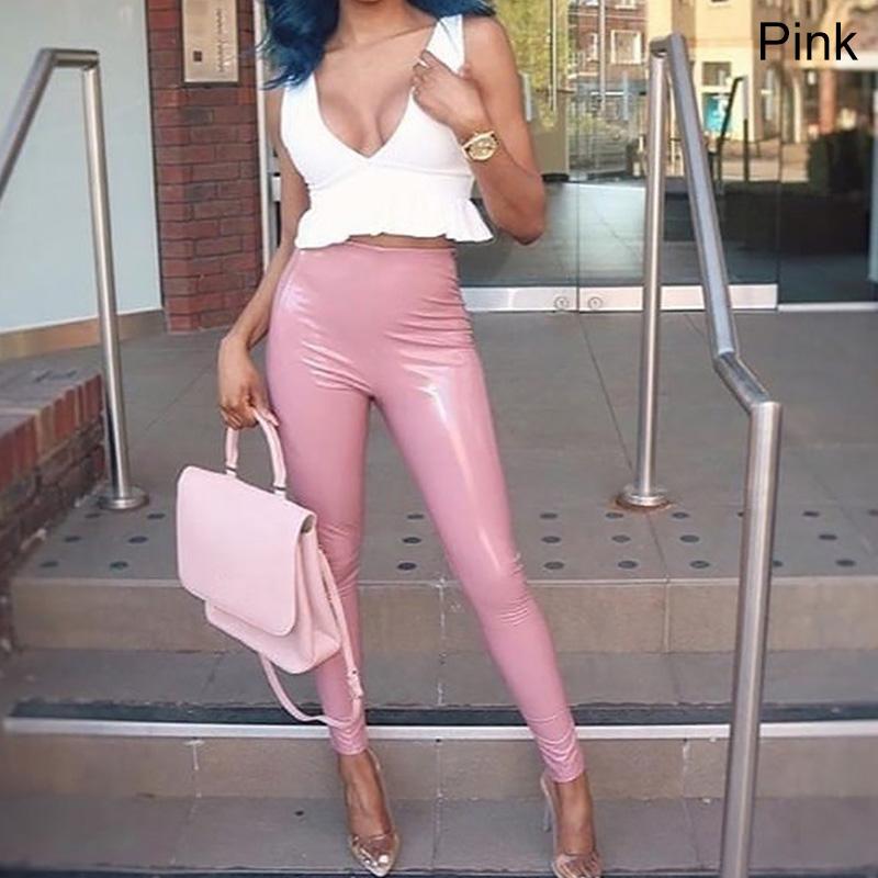 Women's Leggings Sexy Leather Pants Skinny Elastic Jeggings PU Latex Clothes Plus Size BuLeggings, Pink
Women's Leggings Sexy Leather Pants Skinny Elastic Jeggings PU Latex Clothes Plus Size BuLeggings, Pink