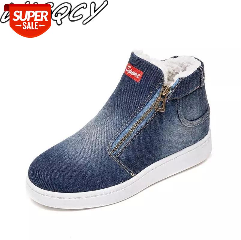 Denim Plus Velvet Snow Boots Winter Korean Short Tube Casual Warm Women's Boots Fashion Shallow Round Head Zipper Botas Mujer #2m9R, Black
Denim Plus Velvet Snow Boots Winter Korean Short Tube Casual Warm Women's Boots Fashion Shallow Round Head Zipper Botas Mujer #2m9R, Black