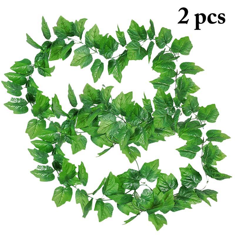 2PCS Lifelike Artificial Plant Simulation Grape Leaf Vine Wall Hanging Ornament Ceiling Decoration Fake Flower Leaves Home Decor
2PCS Lifelike Artificial Plant Simulation Grape Leaf Vine Wall Hanging Ornament Ceiling Decoration Fake Flower Leaves Home Decor