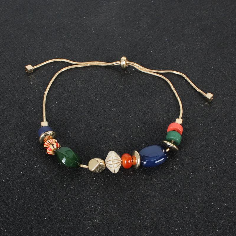 New Bohemian Ethnic Acrylic Beading Bracelet Gold Snake Chains Fashion European Beads Adjustble Bracelets for Women Jewelry
New Bohemian Ethnic Acrylic Beading Bracelet Gold Snake Chains Fashion European Beads Adjustble Bracelets for Women Jewelry