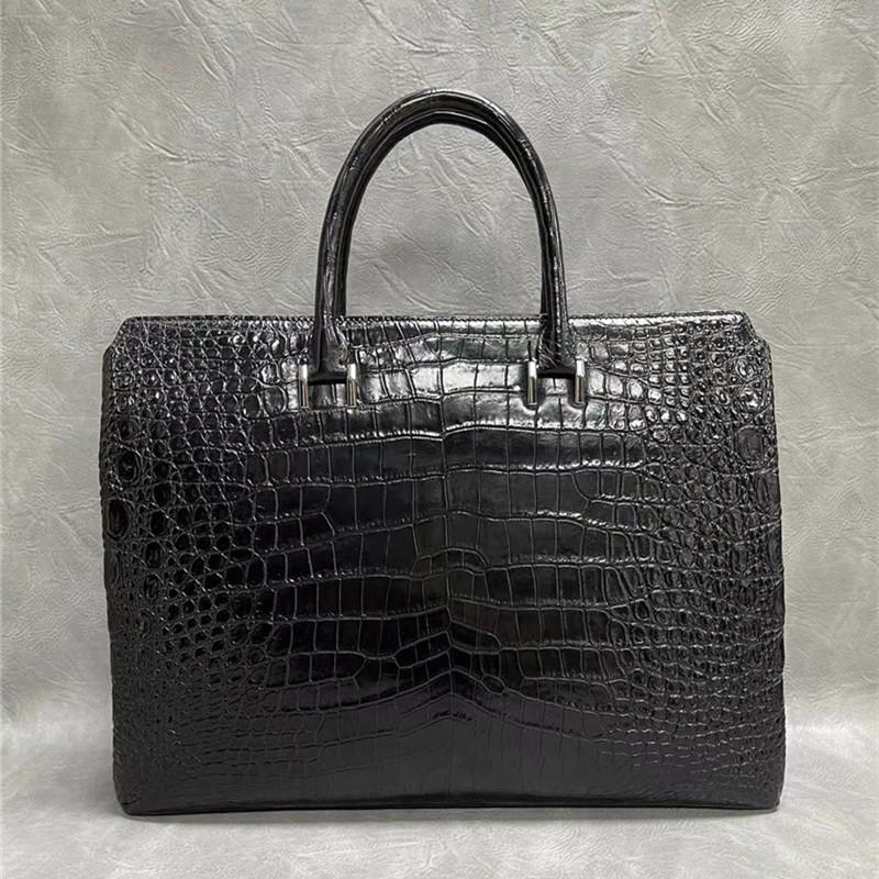 Briefcases Authentic True Crocodile Belly Skin Businessmen Laptop Briefcase Purse Genuine Alligator Leather Coded Lock Male Large Handbag
Briefcases Authentic True Crocodile Belly Skin Businessmen Laptop Briefcase Purse Genuine Alligator Leather Coded Lock Male Large Handbag