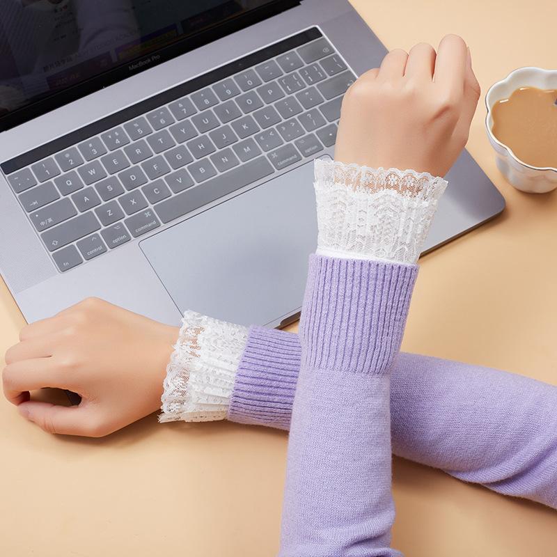 Linbaiway 1 Pair Women Fake Flare Sleeves Girls Pleated False Cuffs Solid Color Sweater Wrist Warmers Female White Horn Cuffs
Linbaiway 1 Pair Women Fake Flare Sleeves Girls Pleated False Cuffs Solid Color Sweater Wrist Warmers Female White Horn Cuffs
