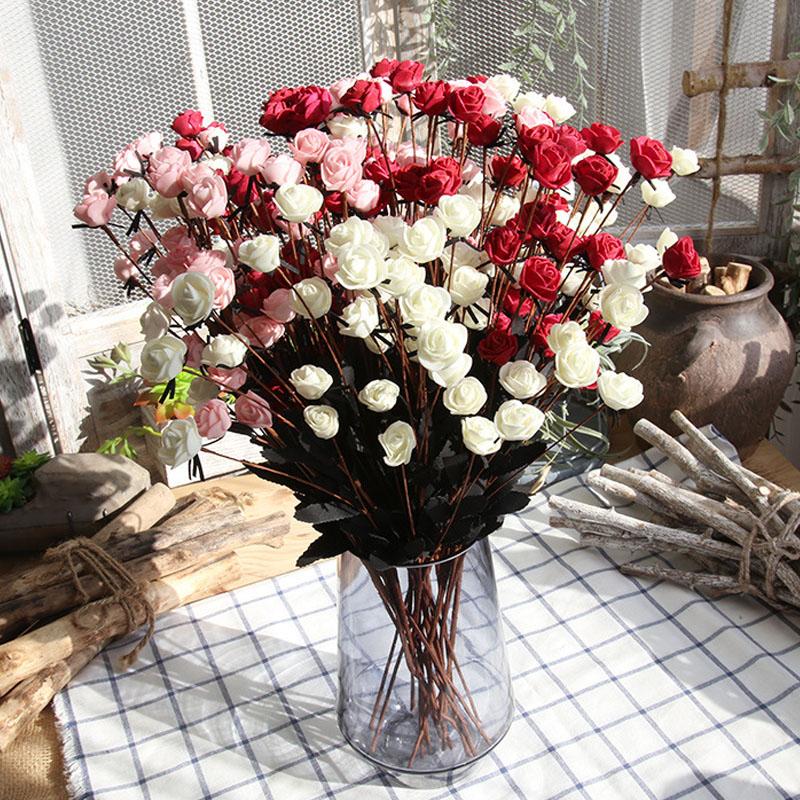 15Heads PE Rose Artificial Flowers Fake Flower For Wedding Home Decoration Mini Foam Rose Flower Garden DIY Decoration, Blue
15Heads PE Rose Artificial Flowers Fake Flower For Wedding Home Decoration Mini Foam Rose Flower Garden DIY Decoration, Blue