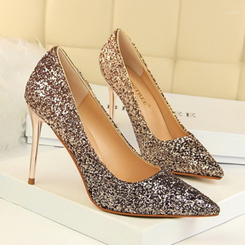 Spring and autumn new ladies high heels sexy comfortable gradient sequins shallow mouth pointed nightclub ladies single shoes1, Black
Spring and autumn new ladies high heels sexy comfortable gradient sequins shallow mouth pointed nightclub ladies single shoes1, Black