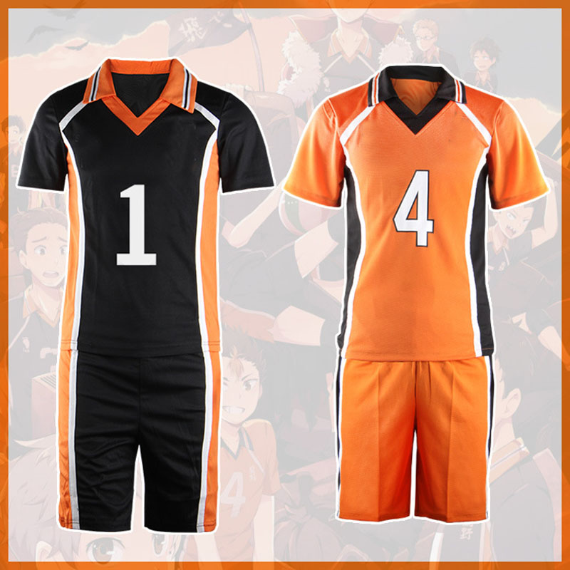 Anime Haikyuu Cosplay Costume Karasuno High School Volleyball Club Hinata Shyouyou Kageyama Tobio Sportswear Jerseys Uniform Top&Shorts