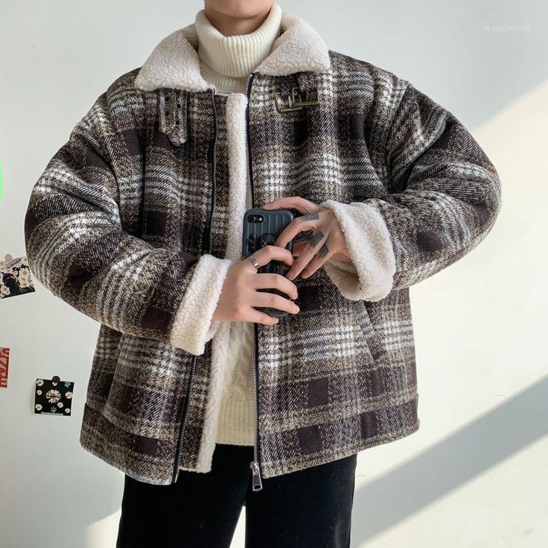 Winter Thick Plaid Woolen Coat Men' Warmth Fashion Casual Retro Woolen Coat Men Loose Korean Short Mens Overcoat1, Black
Winter Thick Plaid Woolen Coat Men' Warmth Fashion Casual Retro Woolen Coat Men Loose Korean Short Mens Overcoat1, Black