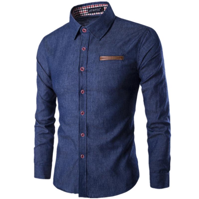2020 New Fashion Brand Men Shirt Pocket Fight Leather Dress Shirt Long Sleeve Slim Fit Camisa Masculina Casual Male Shirts XXXL, Sky
2020 New Fashion Brand Men Shirt Pocket Fight Leather Dress Shirt Long Sleeve Slim Fit Camisa Masculina Casual Male Shirts XXXL, Sky
