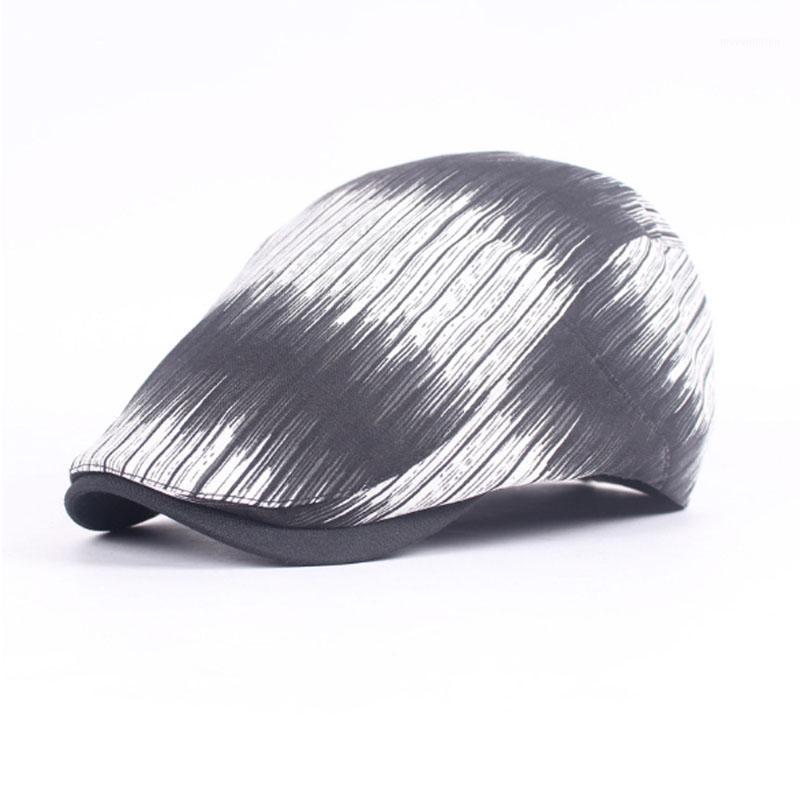 Spring Summer Men Women Western Style Duckbill Ivy Flat Cap Stripe Berets Hat Adjustable Cotton Newsboy Beret Cap1 
Spring Summer Men Women Western Style Duckbill Ivy Flat Cap Stripe Berets Hat Adjustable Cotton Newsboy Beret Cap1