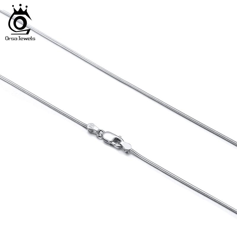 Chains ORSA JEWELS Fashion Italy Silver 925 1mm Round Snake Chain Necklace 40cm 45cm 50cm 55m 60cmNecklace Jewelry Gift Wholesale OSC09
Chains ORSA JEWELS Fashion Italy Silver 925 1mm Round Snake Chain Necklace 40cm 45cm 50cm 55m 60cmNecklace Jewelry Gift Wholesale OSC09
