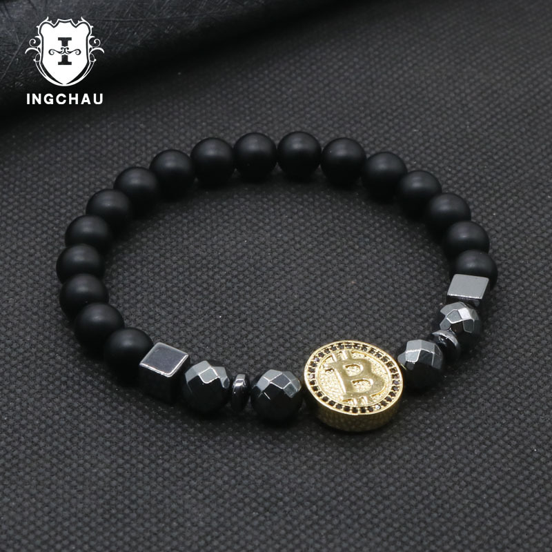 2020 Fashion Luxury Bitcoin Bracelet Black Hematite Stone Charm Bracelets for Men Best Friend Gift Pulseira Masculina Bt-12, Golden;silver
2020 Fashion Luxury Bitcoin Bracelet Black Hematite Stone Charm Bracelets for Men Best Friend Gift Pulseira Masculina Bt-12, Golden;silver