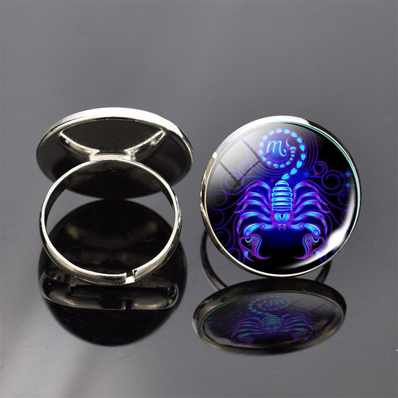 12 Zodiac Sign Rings Crystal Silver Color Vintage Rings Scorpio Leo Aries Constellation Birthday Party Gift For Women And Men
12 Zodiac Sign Rings Crystal Silver Color Vintage Rings Scorpio Leo Aries Constellation Birthday Party Gift For Women And Men