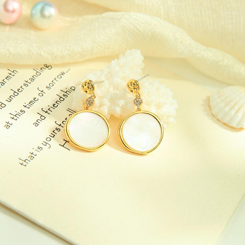 Dangle & Chandelier BALANBIU 2021 Round Shell Drop Earrings For Women Zircon Gold Color Brass Korea Style Fashion Jewelry1
Dangle & Chandelier BALANBIU 2021 Round Shell Drop Earrings For Women Zircon Gold Color Brass Korea Style Fashion Jewelry1