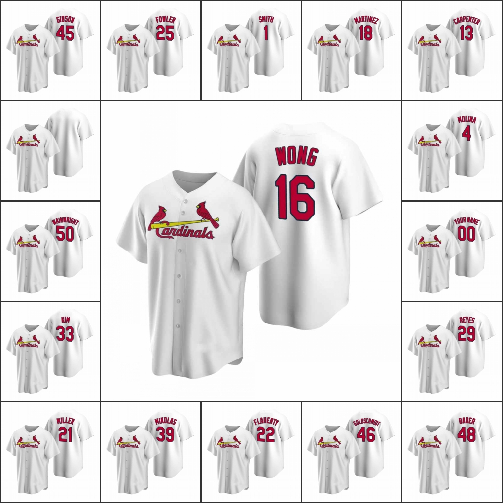 St. Louis Cardinals #4 Yadier Molina 46 Paul Goldschmidt 22 Jack Flaherty Men Women Youth Custom White Replica Home Jersey
St. Louis Cardinals #4 Yadier Molina 46 Paul Goldschmidt 22 Jack Flaherty Men Women Youth Custom White Replica Home Jersey