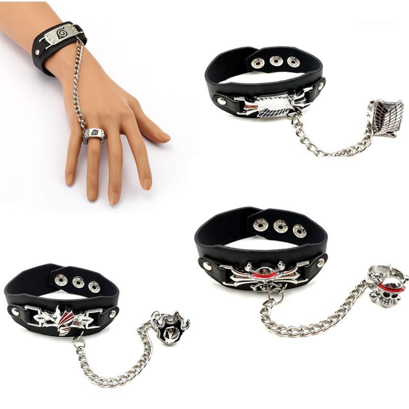 Charm Bracelets Anime One Piece NARUTO Leather Bracelet Attack On Titan Link Cosplay Punk Of Men Women Gifts1
Charm Bracelets Anime One Piece NARUTO Leather Bracelet Attack On Titan Link Cosplay Punk Of Men Women Gifts1