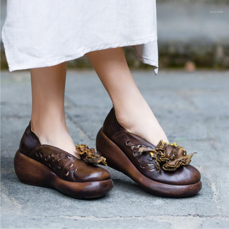 VALLU Handmade leather women's shoes spring and summer new flowers ethnic wedge heel thick bottom comfortable hollow hole shoes1, Brown
VALLU Handmade leather women's shoes spring and summer new flowers ethnic wedge heel thick bottom comfortable hollow hole shoes1, Brown