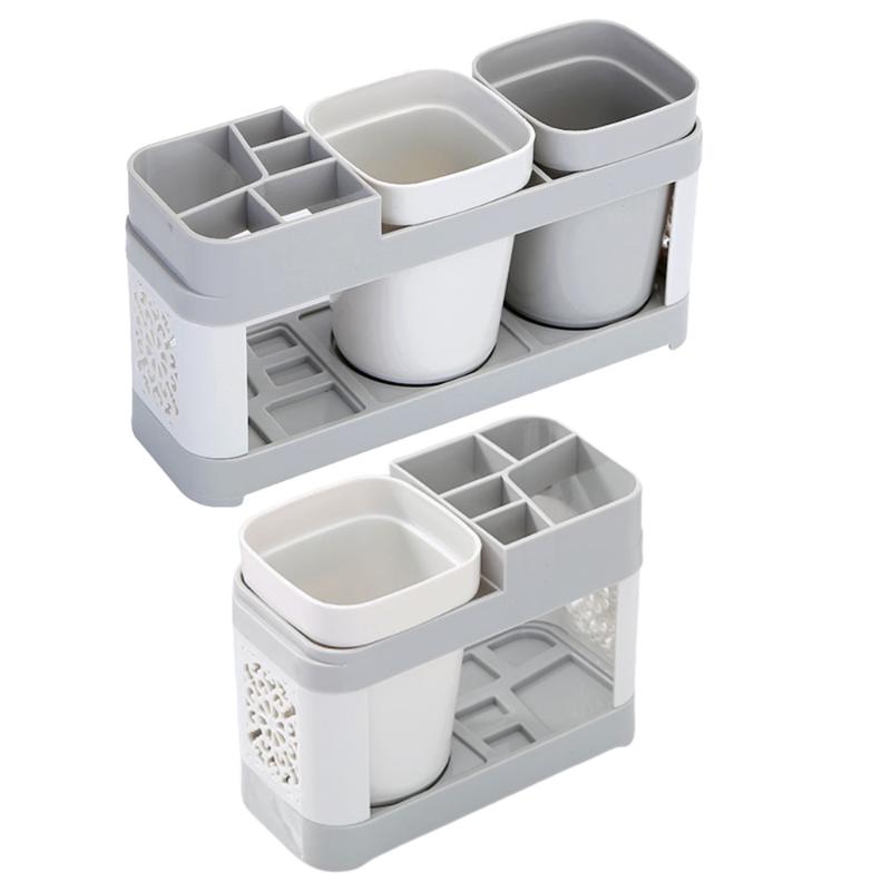 2PCS Multifunction Toothbrush Holder Set Desktop Practical Cup Storage Shelf Toothbrush Rack for Couple Home (Double Cup
2PCS Multifunction Toothbrush Holder Set Desktop Practical Cup Storage Shelf Toothbrush Rack for Couple Home (Double Cup