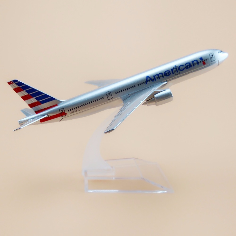 Alloy Metal Air American B777 AA Airlines Airplane Model Boeing 777 Plane Diecast Aircraft Kids Gifts 16cm Y2001041150420