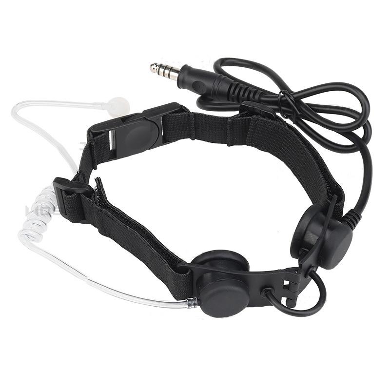 

Tactical Accessories MIC Throat Microphone Air Tube Headset Walkie Talkie Compatible With U94 TCI PTT