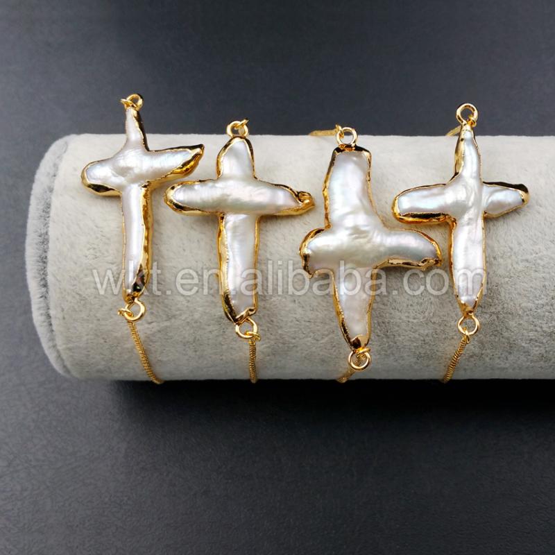 WT-B341 Wholesale Natural freshwater pearl bracelet Unique Cross pearl bracelet with gold dipped catholic Jewelry
WT-B341 Wholesale Natural freshwater pearl bracelet Unique Cross pearl bracelet with gold dipped catholic Jewelry