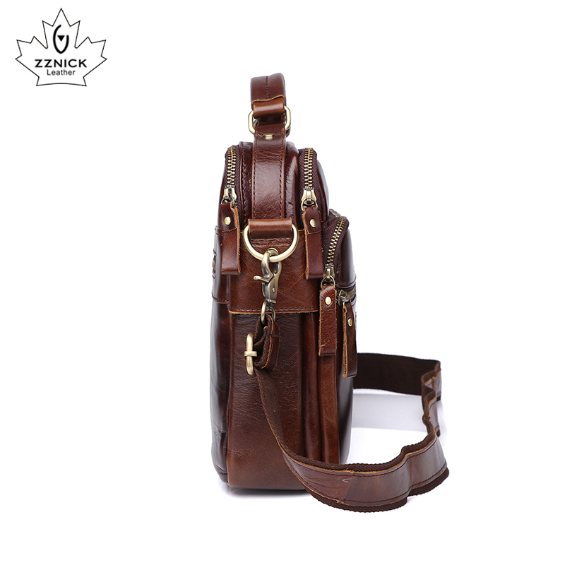 Men's Shoulder Bag Leather Laptop Office s For Men Genuine s Briefcase y Handbag Male ZZNICK 220216