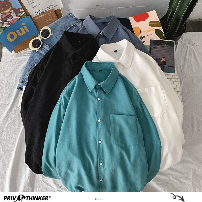 2021 New Privathinker Solid Color Oversized Basic Men's Shirts Harajuku Men Casual Long Sleeve Shirt Tops Streetwear Man Blouse 2ZTY, Pink
2021 New Privathinker Solid Color Oversized Basic Men's Shirts Harajuku Men Casual Long Sleeve Shirt Tops Streetwear Man Blouse 2ZTY, Pink