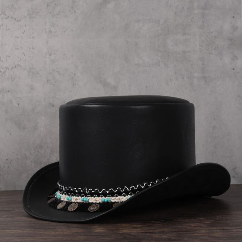 Women Leather Top Hat President Tassel Fedora Hat Lady Magic Cosplay Party Caps Dropshiping 3Size 13CM Top, Black
Women Leather Top Hat President Tassel Fedora Hat Lady Magic Cosplay Party Caps Dropshiping 3Size 13CM Top, Black