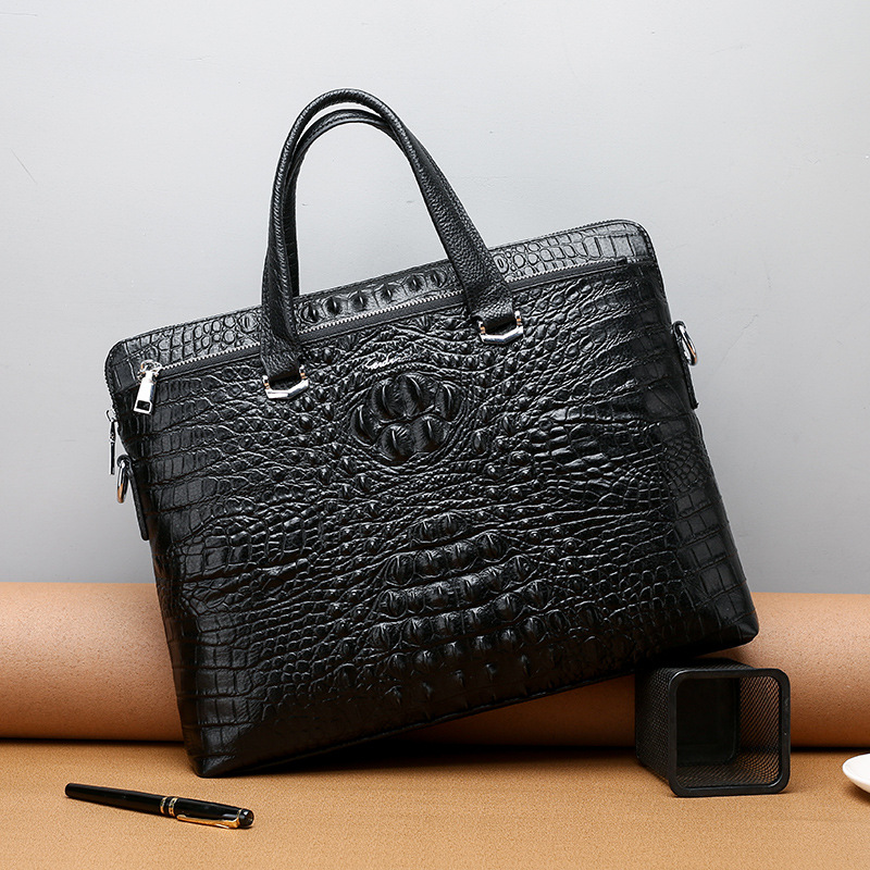 Wholesale factory men leather shoulder bags horizontal large capacity computer bag classic embossed cowhide handbag European crocodile business briefcase, Black-8191
Wholesale factory men leather shoulder bags horizontal large capacity computer bag classic embossed cowhide handbag European crocodile business briefcase, Black-8191