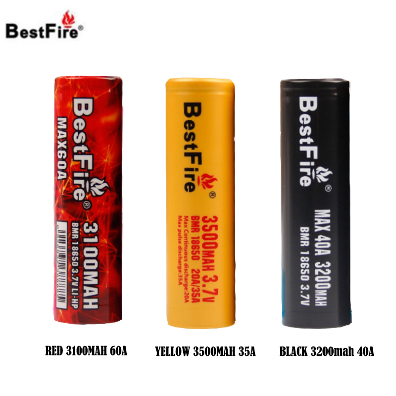 Original Bestfire IMR 18650 3000mah 3100mah 3200mah 35A 40A 60A Rechargeable battery e cig Battery Bestfire IMR vape battery
Original Bestfire IMR 18650 3000mah 3100mah 3200mah 35A 40A 60A Rechargeable battery e cig Battery Bestfire IMR vape battery