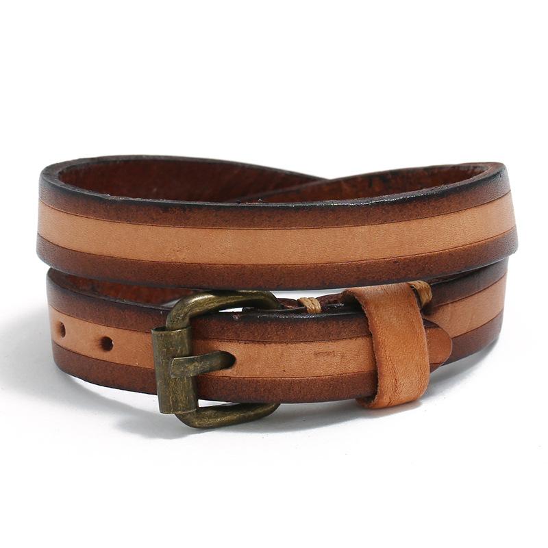 New simple multi-layer men and women all-match casual retro punk leather bracelet men's leather bracelet jewelry 2020
New simple multi-layer men and women all-match casual retro punk leather bracelet men's leather bracelet jewelry 2020